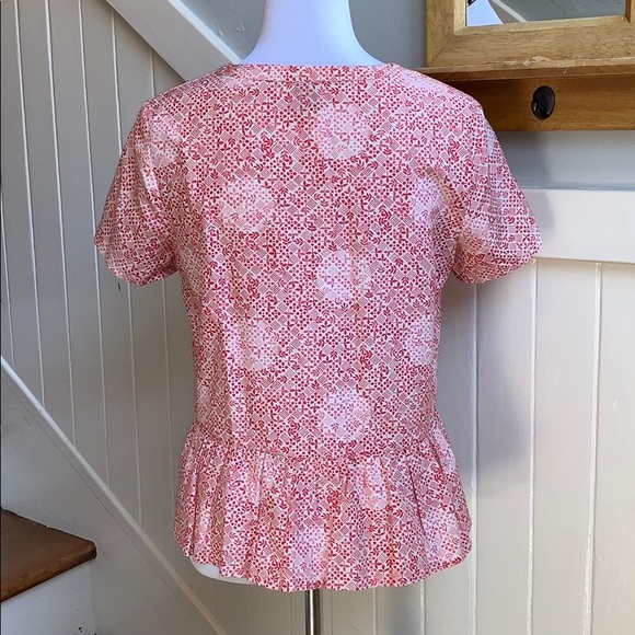 Marc by Marc Jacobs Jamie Dot Peplum Top Red Multi - Picture 3 of 8